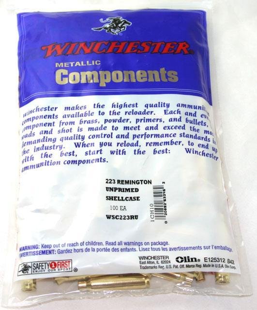 Winchester WSC223RU Unprimed Rifle Shellcases 223 Rem Brass 100-Pack - Winchester - BRASS