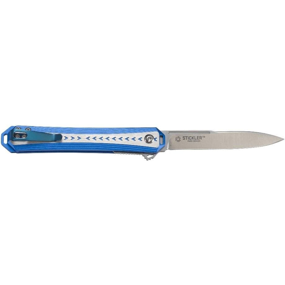 Crkt 6710 Stickler 3.38" Folding Plain Satin 12C27 Sandvik Blade/ Blue & - Columbia River Knife & Tool