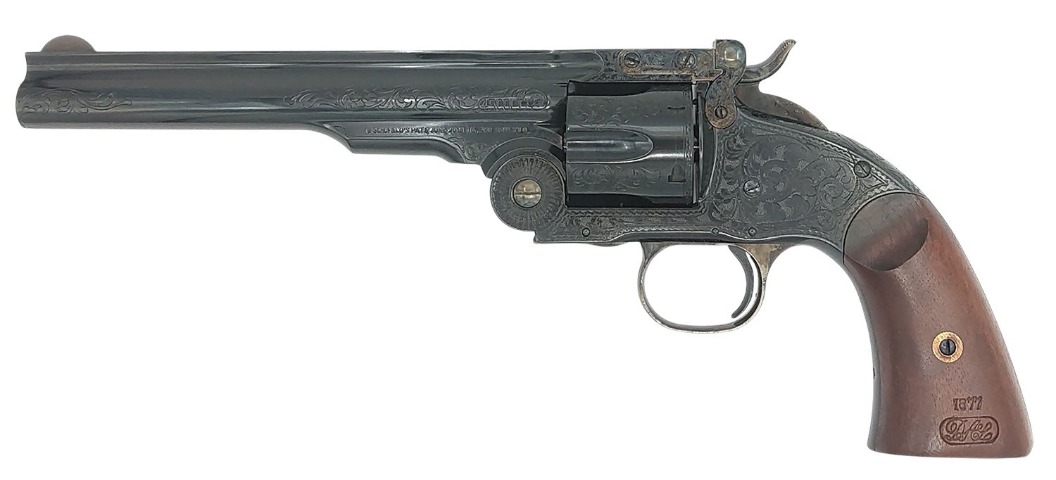 Taylors & Company 550652 Schofield Revolver 44-40 Win 7" Blued Engraved - TAY - 44-40 Win