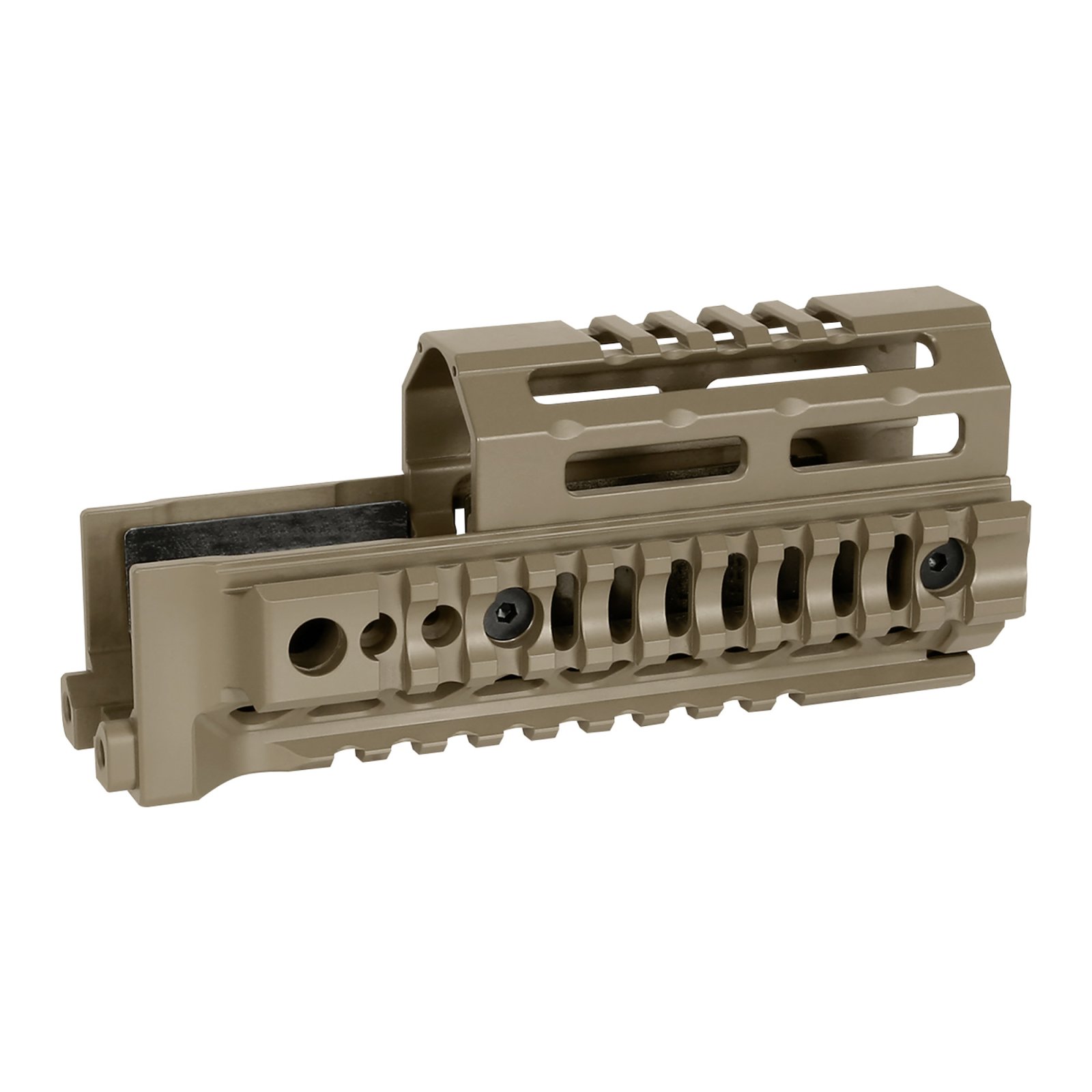 Midwest MI-AK-ALPHA-QR-6 6in Quad Rail Handguard, Magpul FDE, 9.3oz