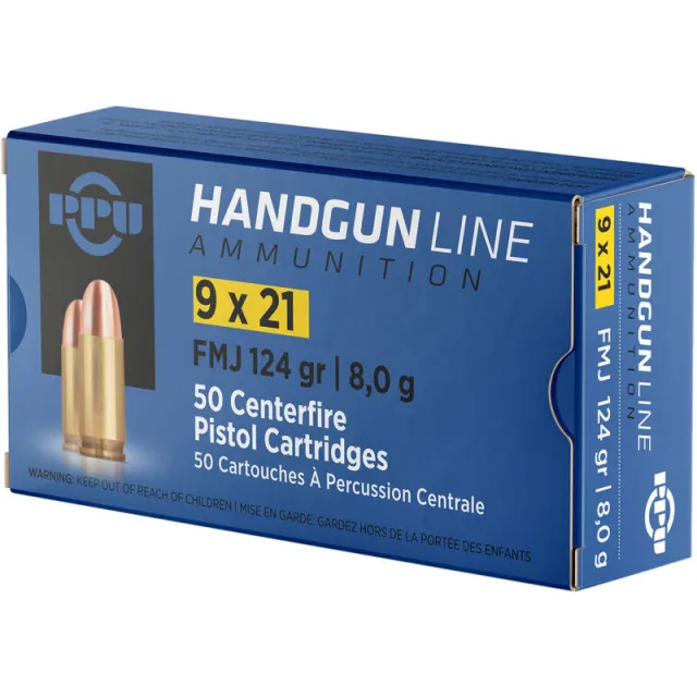 Prvi Partizan PPH921 9x21mm IMI 124gr FMJ 50/Box Handgun Ammo - Prvi Partizan - 9x21mm IMI for sale at TheGunDock