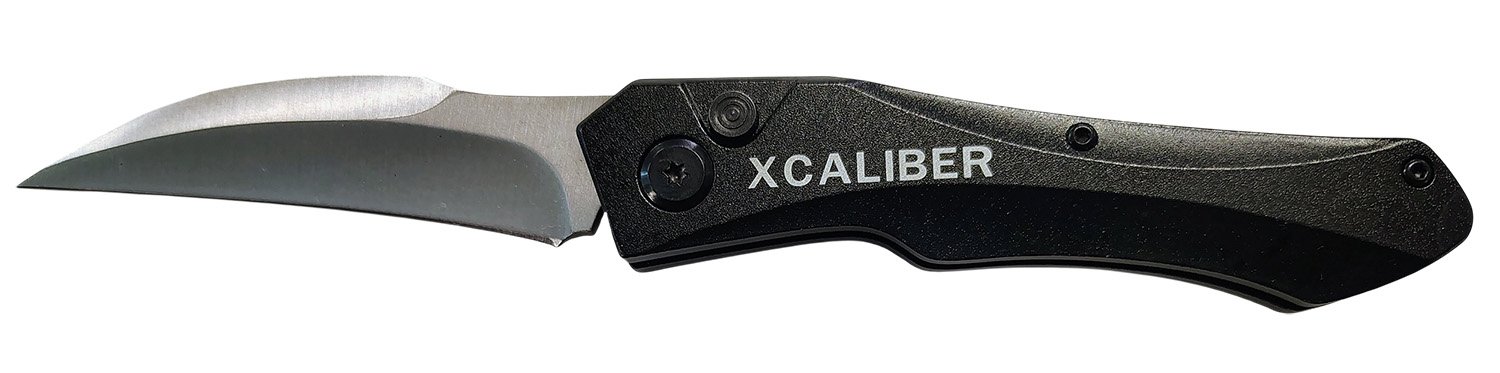 Xcaliber Switchblade 3.25in Folding Sheepsfoot D2 Steel Black Handle - XCALIBER - 728881687645 FLDR
