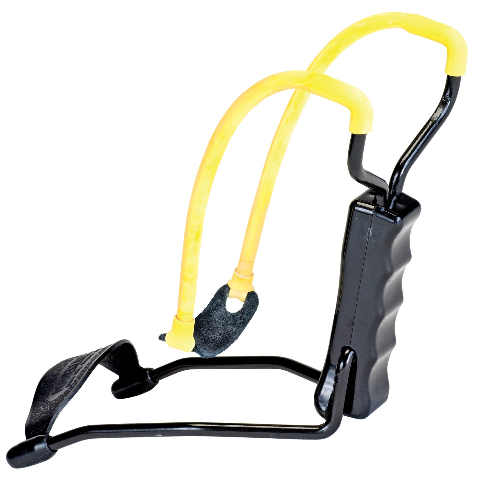 Daisy B52 Slingshot Steel Frame Black Yellow Molded Handle Flexible Support