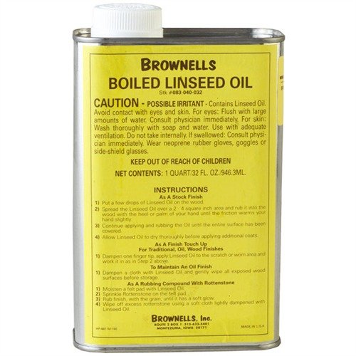Brownells Boiled Linseed Oil 1 Quart Clear 050806106857 - Brownells