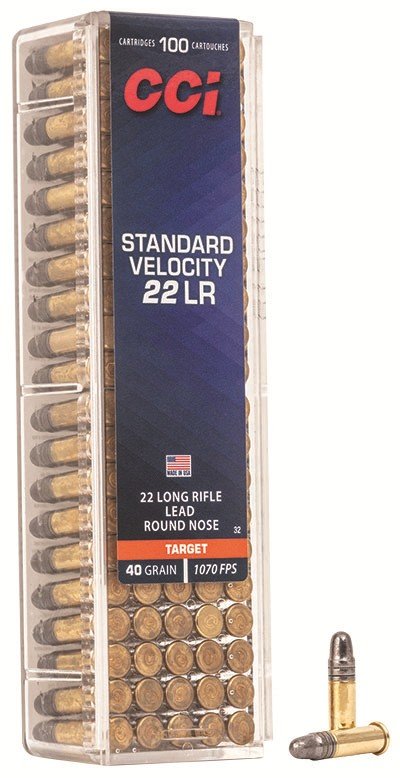Buy CCI 0032 Standard Velocity Rimfire 22 LR 40 gr Lead Round Nose (LRN) 100 Per Box/ 50 Cs online