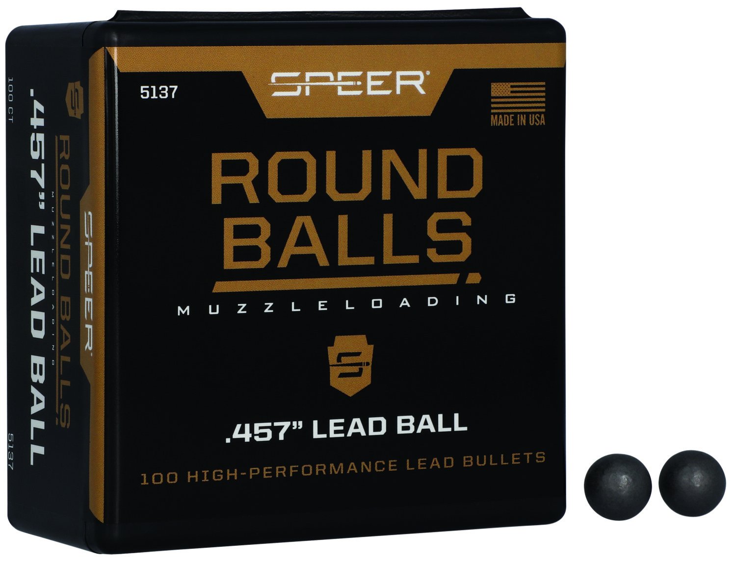 Speer 5137 Lead Balls 45 Cal 143gr 100ct Box - Speer - LEAD BALL