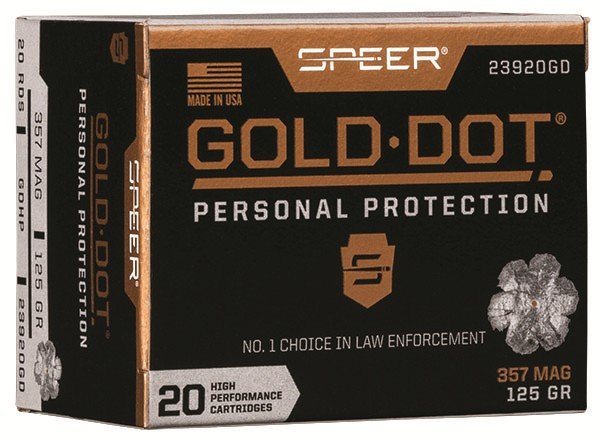 Speer 23920GD Gold Dot 357 Magnum 125gr Hollow Point 20/Box - Speer - HOLLOW POINT