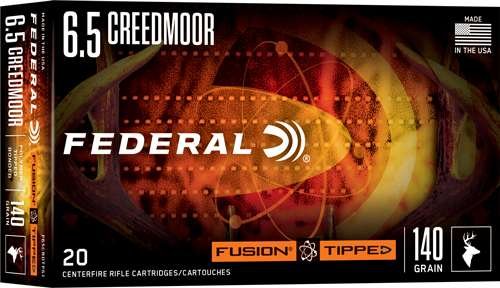 Federal F65CRDTFS1 Fusion 6.5 Creedmoor 140gr Bonded Soft Point 20 Rounds - Federal Premium Ammunition - BONDED SOFT POINT