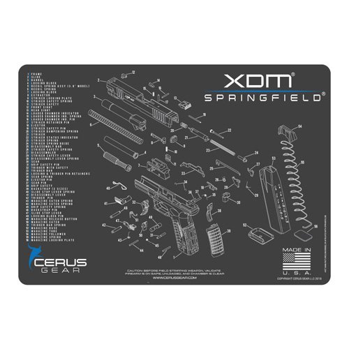 CERUS GEAR SPRINGFIELD XDM SCHEMATIC CHAR GRAY - Cerus Gear