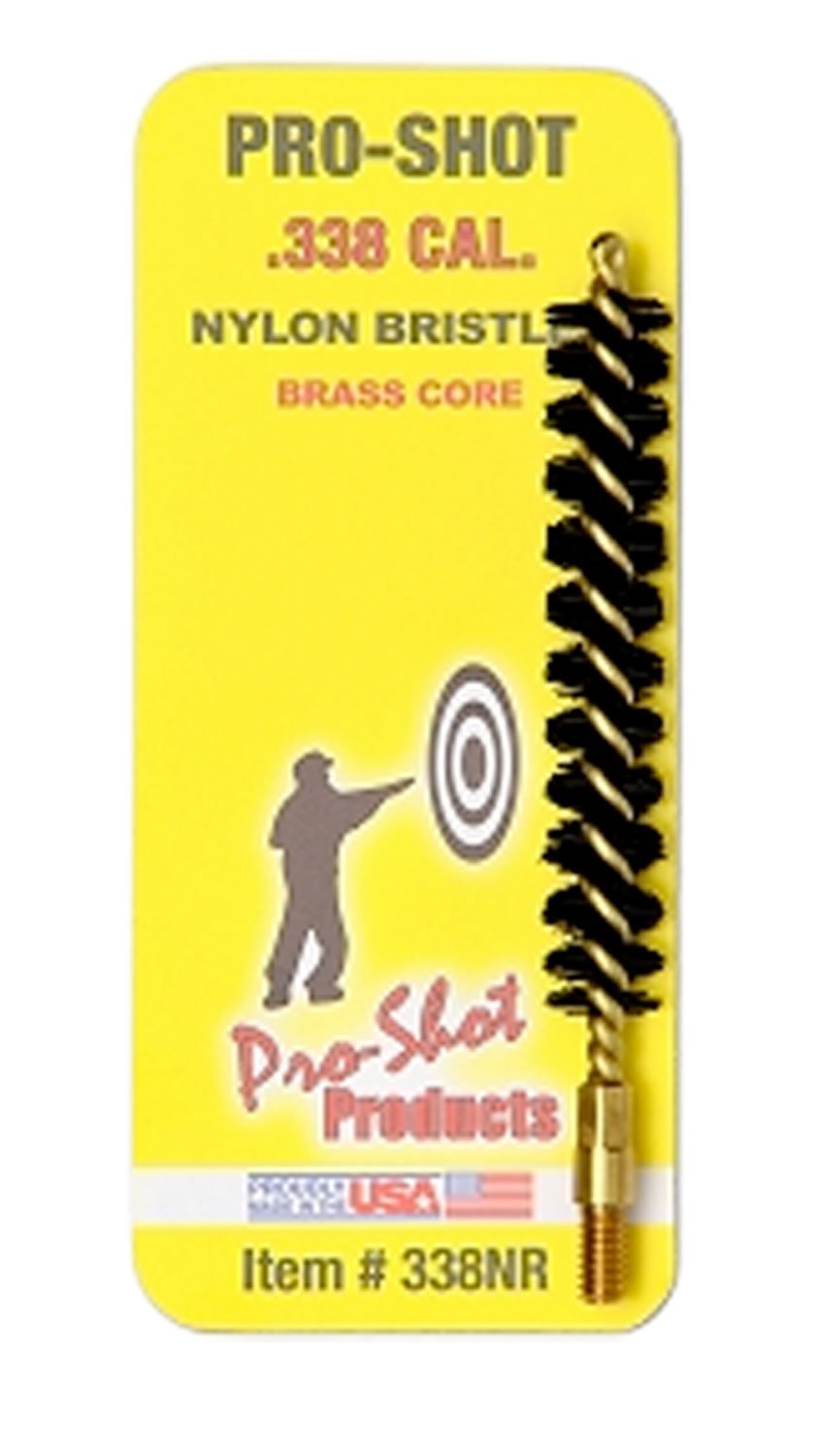 Pro-Shot Nylon Rifle Bore Brush with Brass Core .338 cal - Pro-Shot Products - .338 CAL