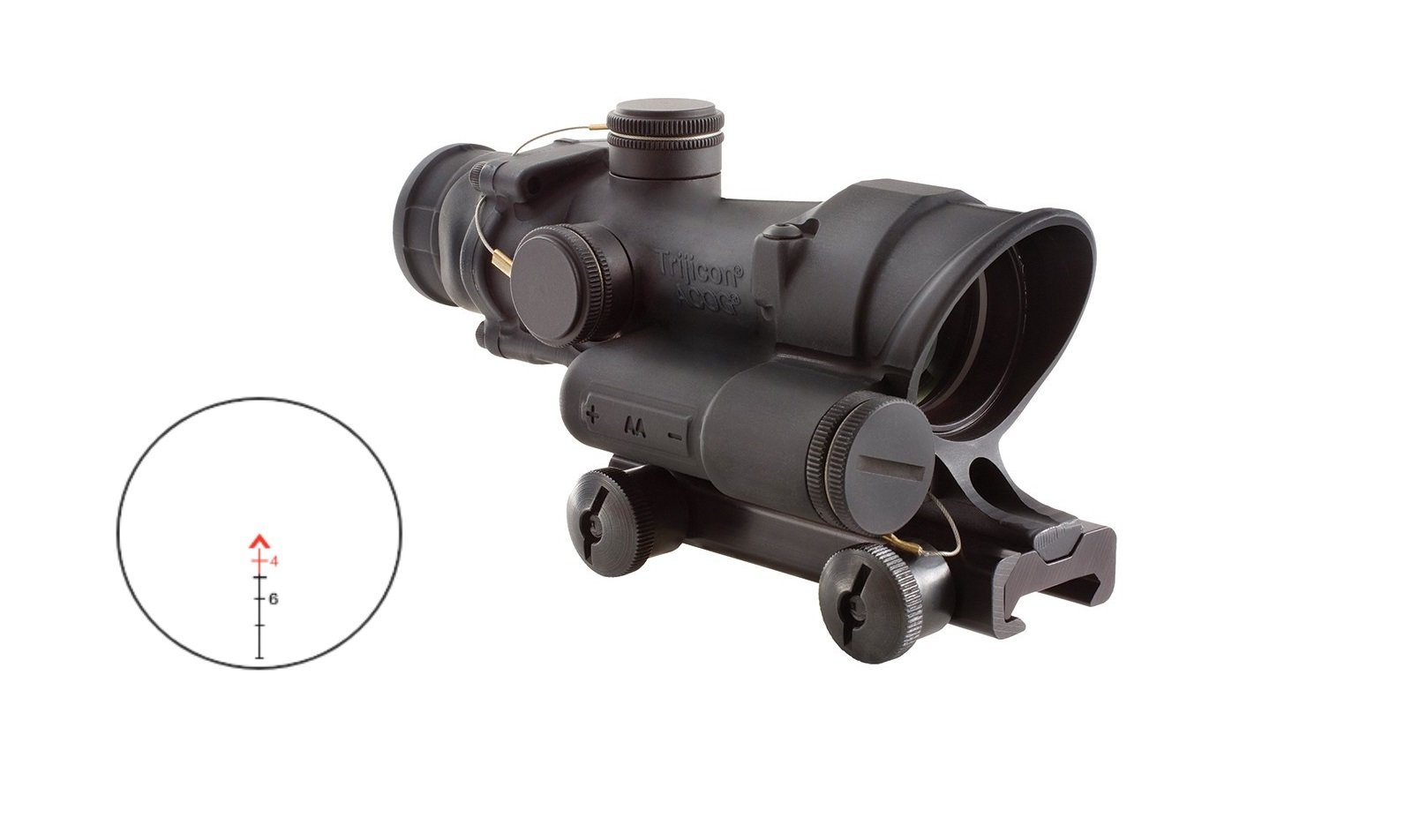 Trijicon TA02-D-100393 ACOG 223/5.56 LED Red Chevron Black Mount - Trijicon - 223 REM | 5.56 NATO