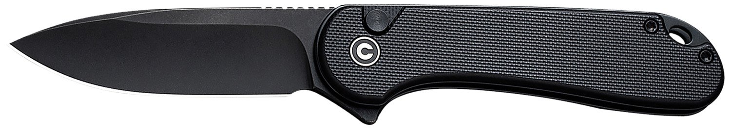 Civivi Elementum II C18062P1 2.96" G-10 Black Stonewash Button Lock Knife - CIVIVI - DROP POINT