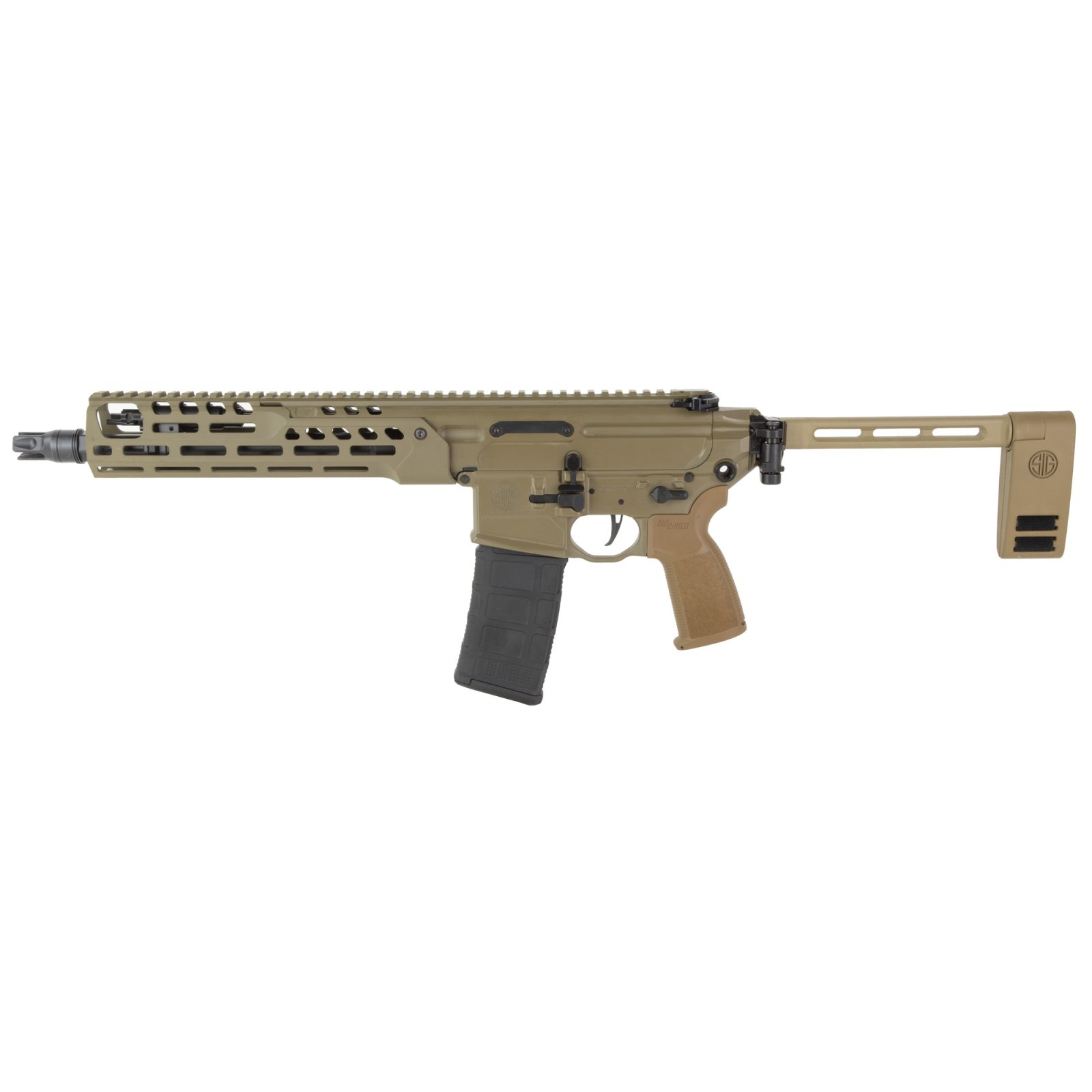 Sig Sauer MCX SPEAR 5.56 NATO 30+1 FDE Cerakote 11.5" Pistol Cane Brace