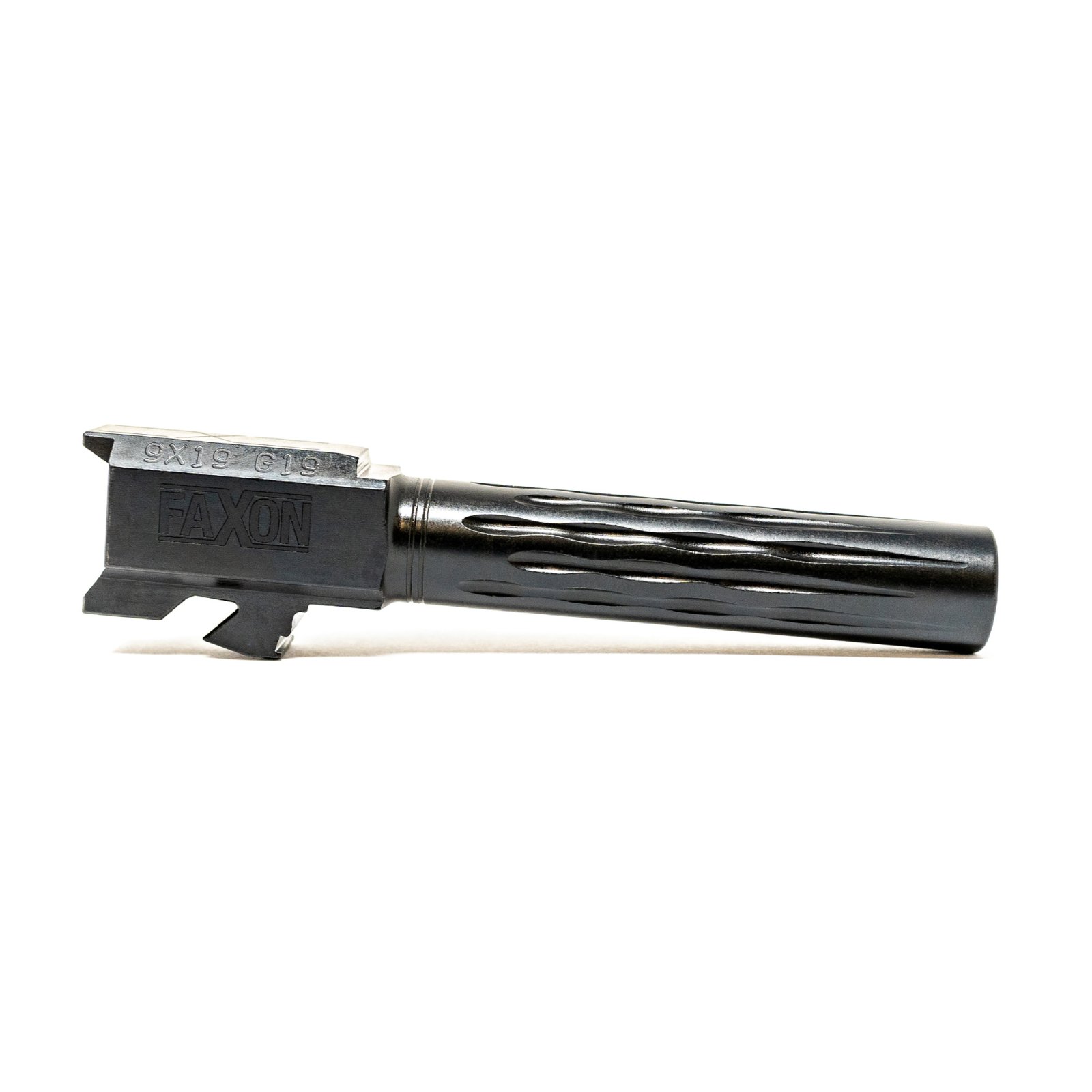 Buy Faxon GB910N19LGQ-N Glock 19 Barrel 9mm Flame Fluted Non-Threaded Black online