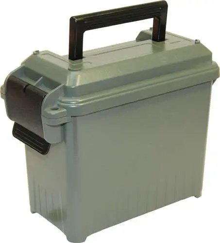 MTM Case-Gard Ammo Can Mini AC15 Polymer Green - Holds 700 Rounds 9mm, 400 Rounds 45 ACP, 400 Rounds .223, 100 Rounds 28/.410ga, 60 Rounds 12ga - MTM Case-Gard - AMMO CAN
