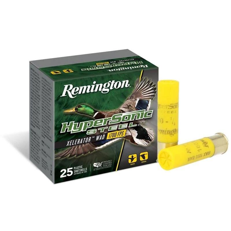Buy Remington Hypersonic Steel 20 Gauge, 3in, 7/8 oz, #4 Shot, 1600 ft/s Velocity, 25 Rounds, Waterfowl Ammo online