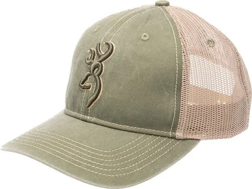 Browning Colcord Mesh Back Cap Green Beige OSFM