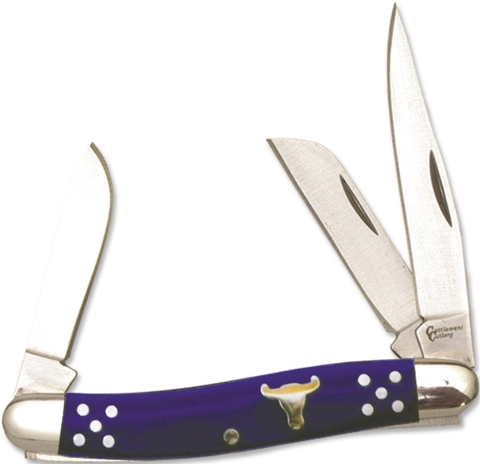 ABKT CC0001BL 3.75In Closed 2.5In Blade Blue Delrin Handle 440SS - ABKT