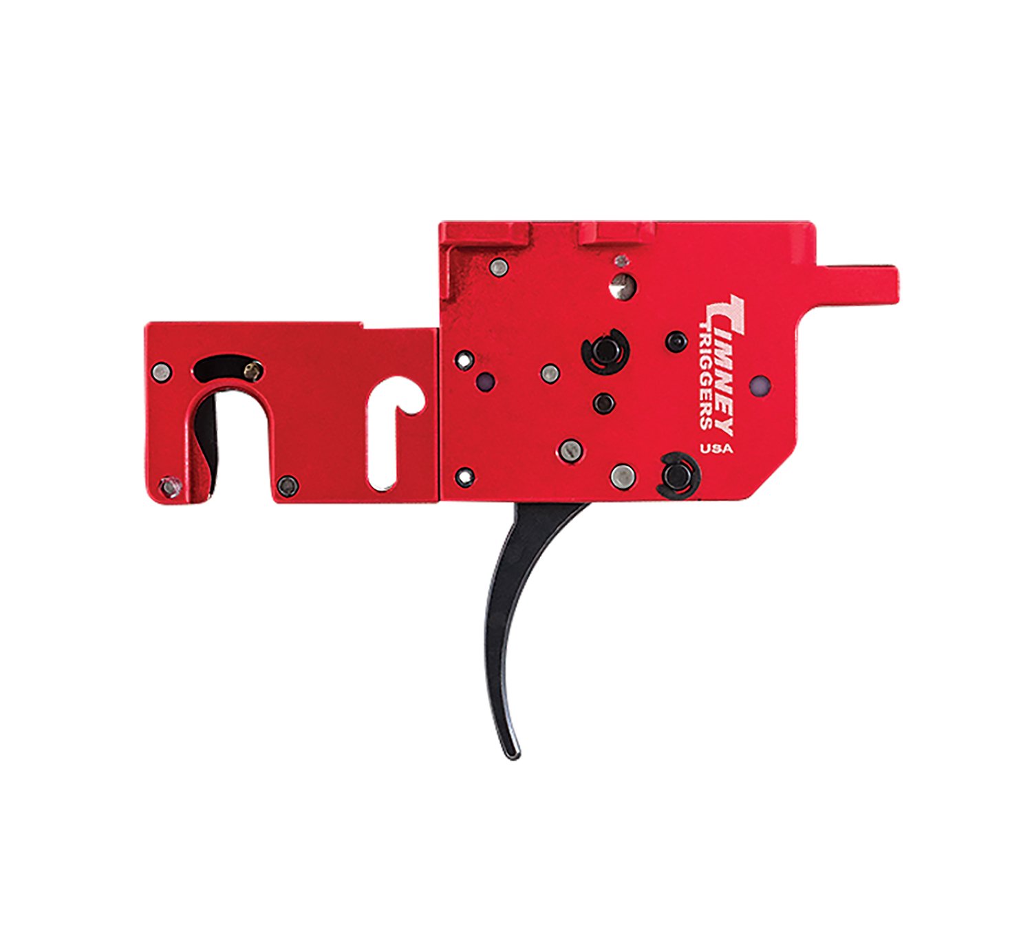 Buy Timney Triggers 650 RPR Two-Stage Curved Trigger 8oz/1lb Black/Red Finish online