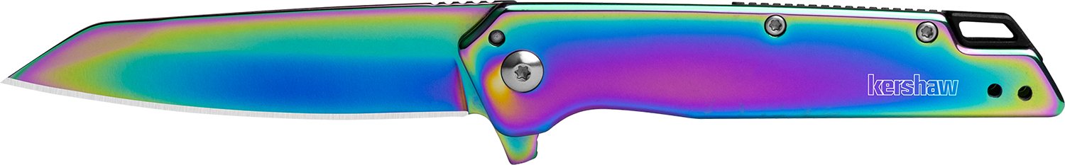 Kershaw 1365RBW Misdirect 3" Reverse Tanto Plain Rainbow Knife