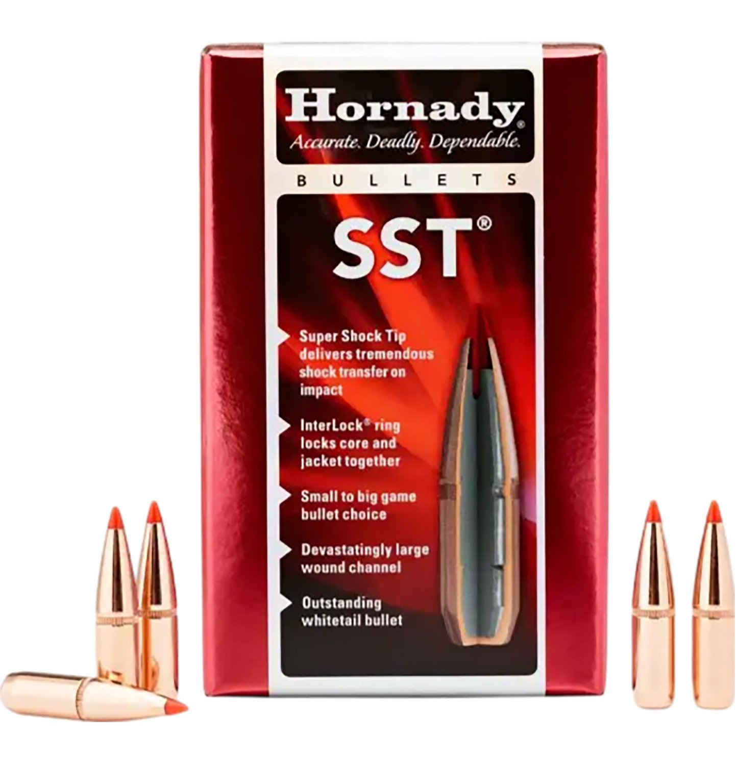 Hornady 3233 8mm .323 170gr SST Super Shock Tip Hunting Ammo - 100 Rounds - Horn Hunter - 8mm