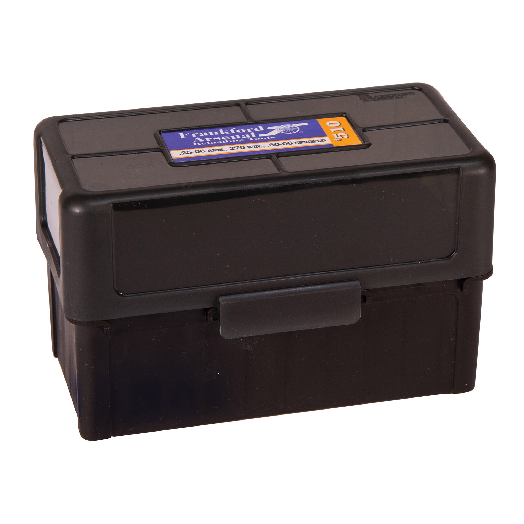 Frankford Arsenal 1083790 Hinge-Top Ammo Box 270Win/280Cal/25-06Rem Black Polymer 50rd