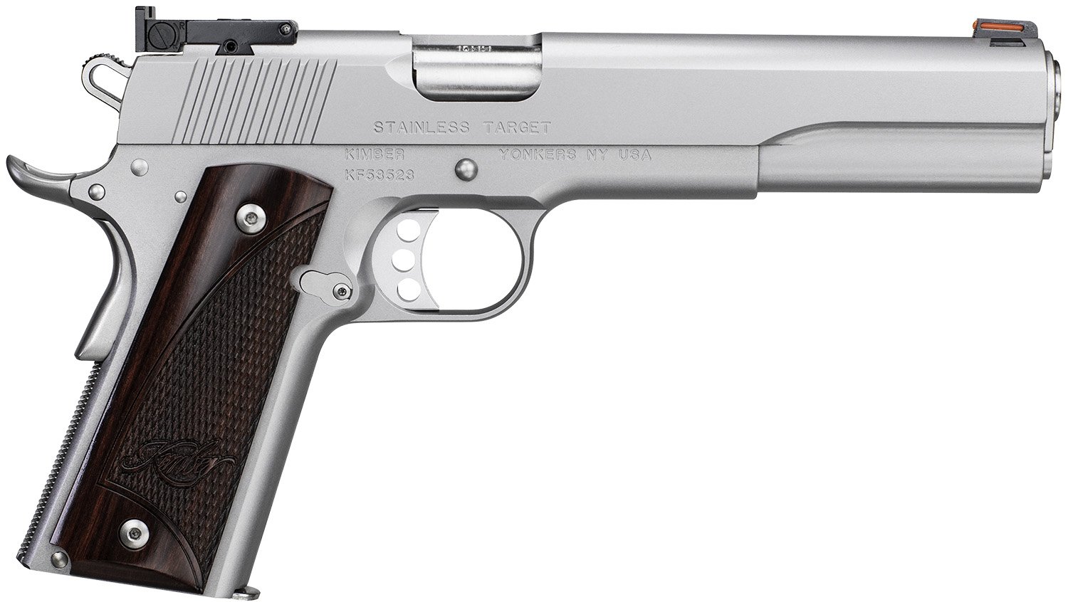Kimber 3000373 Stainless Target .45ACP 6" Pistol Fiber Optic Sights 8rd