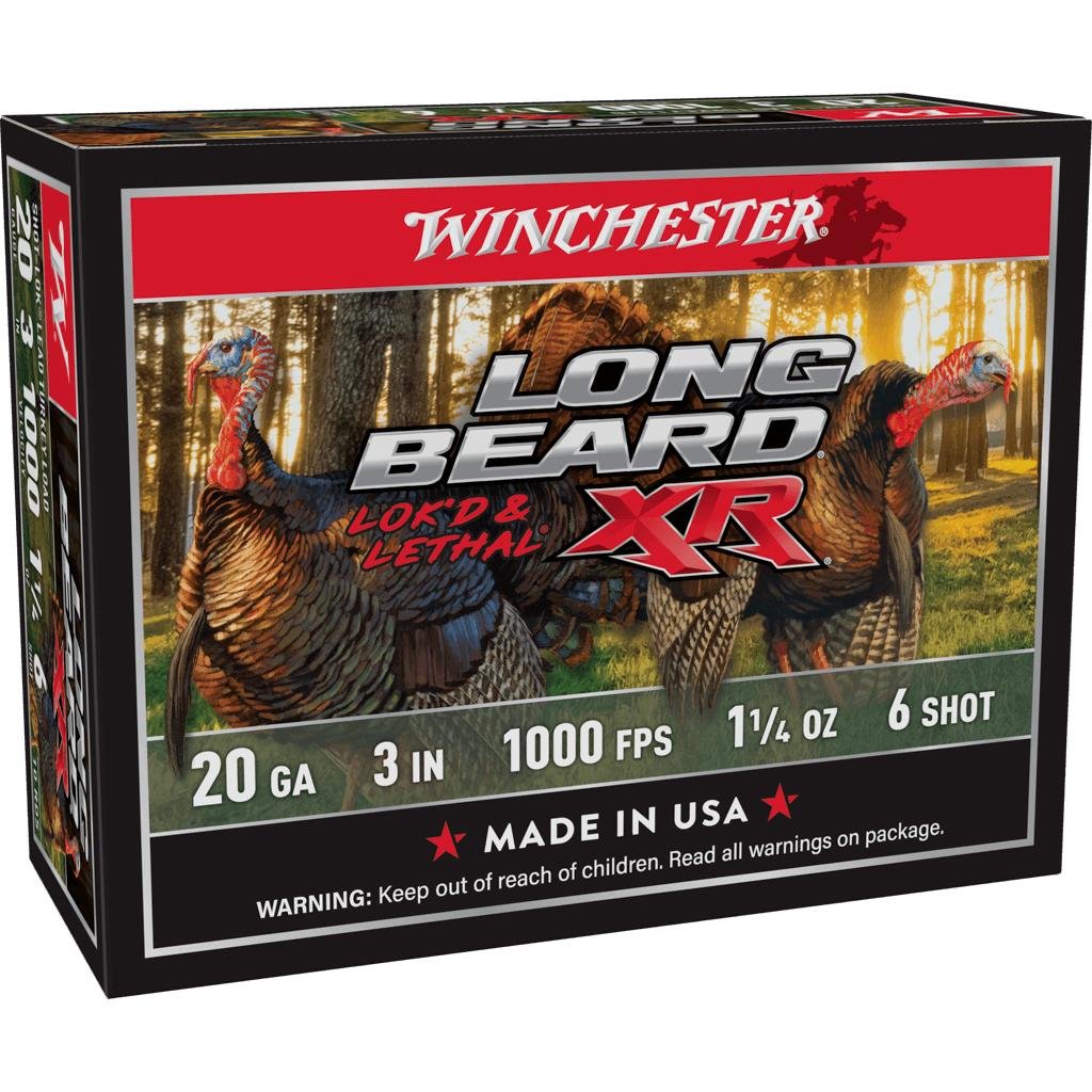 Winchester STLB2036 Long Beard XR 20 Gauge 3 in 1 1/4 oz 6 Shot 10 Rounds - Winchester - LEAD