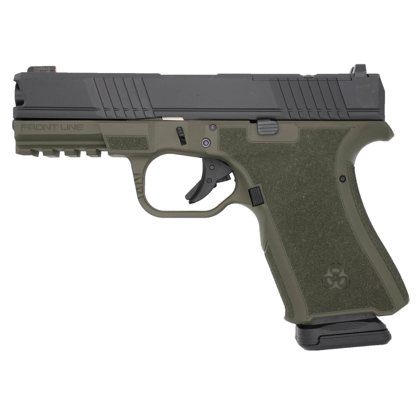 Buy Black Rain Ordnance FL9MMODBLK 9mm 15+1 4" OD Green Optic Ready online