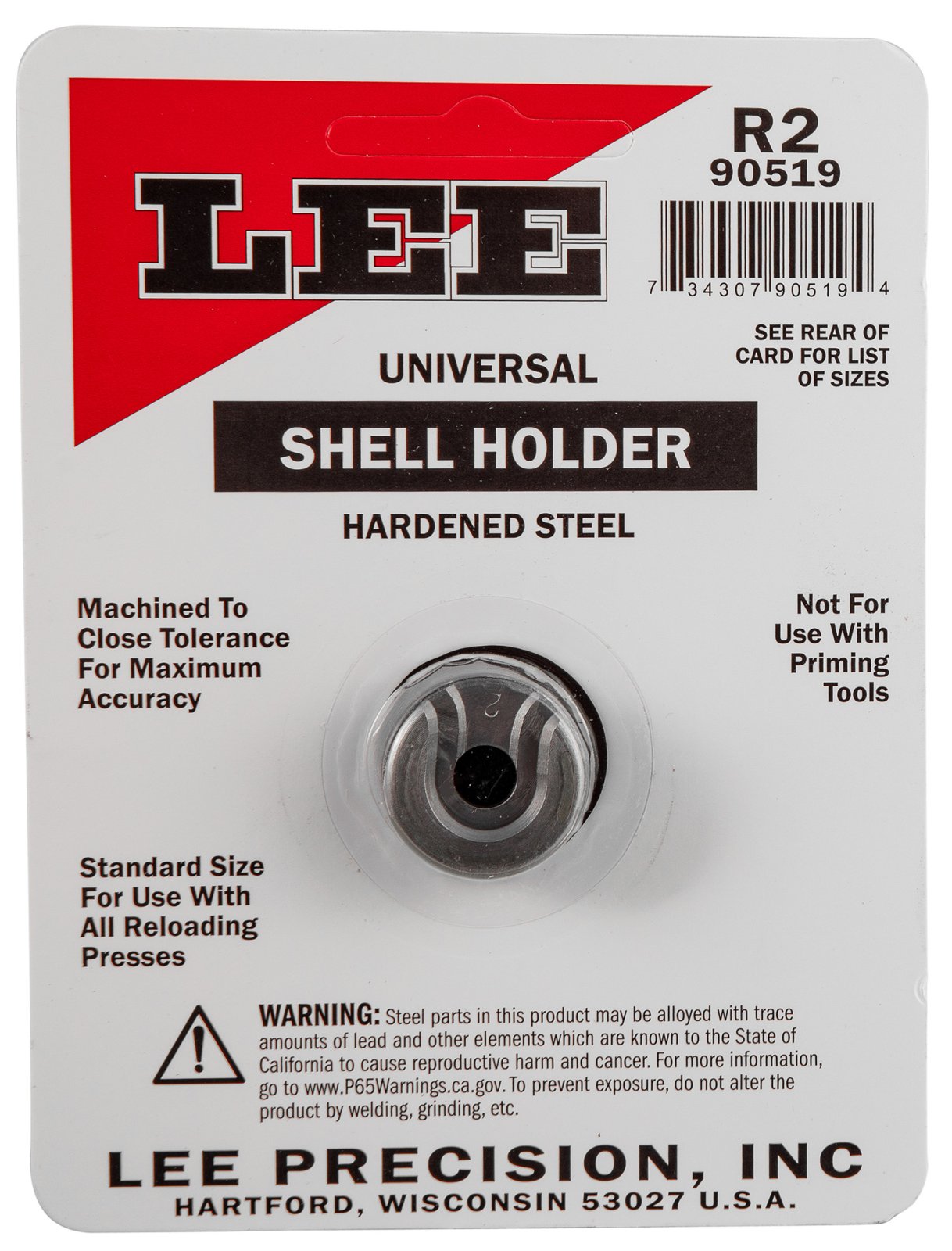 Lee Universal Shell Holder - #2 Size - Lee Precision - 45 Auto