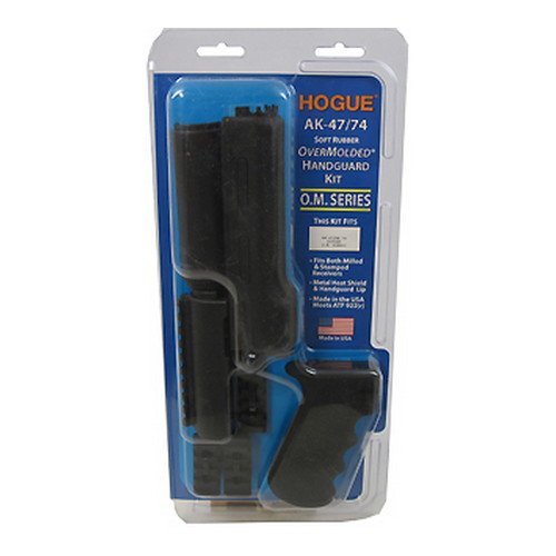 Hogue 74008 OverMolded Rifle Grip/Forend Kit AK-47/74 Rubber Black