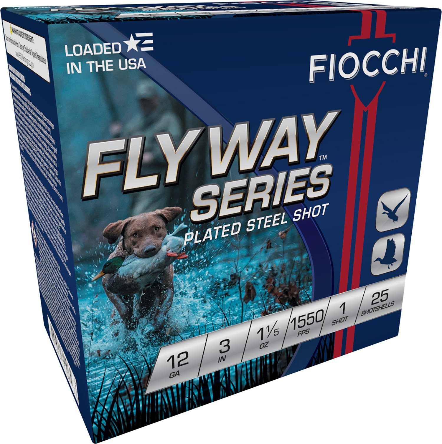 Fiocchi 123ST151 Flyway 12Ga 3" 1 1/5oz #1 Steel Shot 25/Box - Fiocchi - 12 Gauge