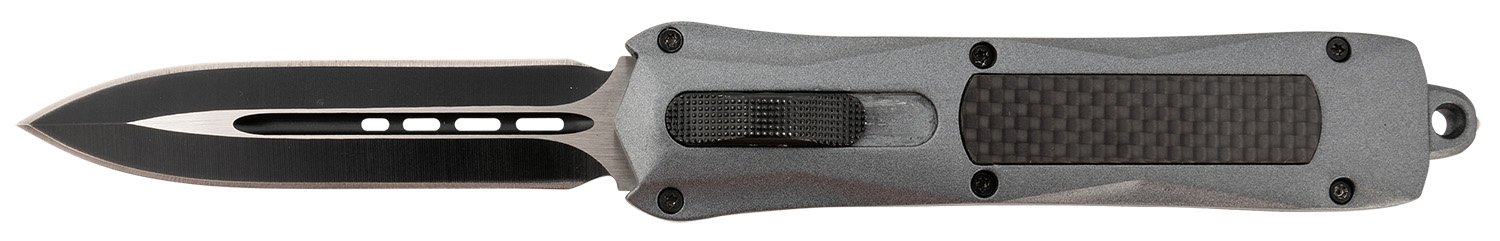 Steel River A163GD Spartan 3.5" OTF Dagger 440C SS Gray/Carbon Fiber Handle