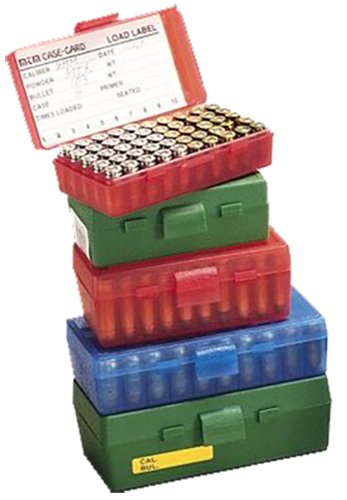 Buy MTM Case-Gard P504410 Ammo Box 50 Rounds Green Polypropylene Flip-Top online