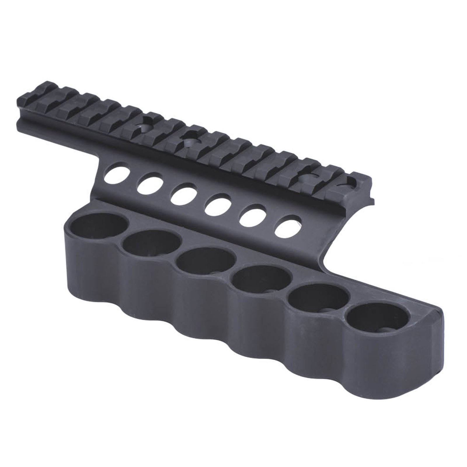 Mesa Tactical 92010 6-Shell Side Saddle 12 Gauge with Rail 5.5" Black