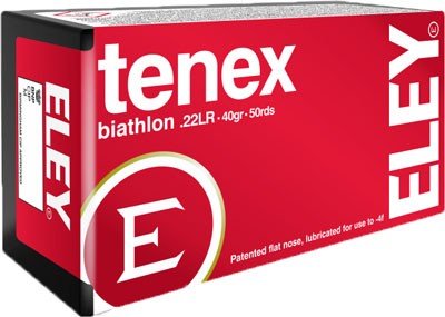 Eley 01400 Tenex Biathlon .22LR 40GR Flat Nose Ammo 50 Rounds