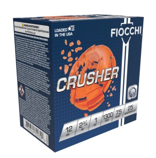 Fiocchi 12CRSR75 Exacta Crusher 12 Gauge 2.75" 1 oz 7.5 Shot - Fiocchi - LEAD