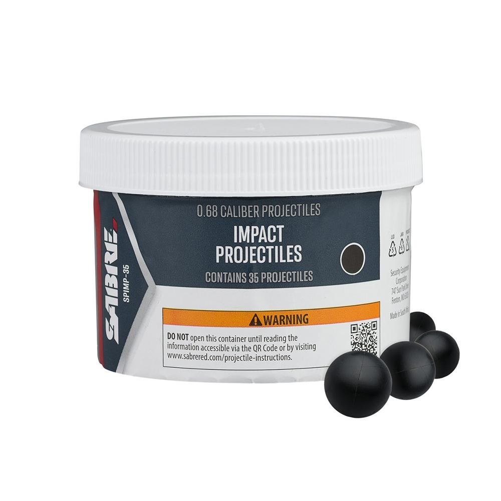 Sabre SPIMP-35 0.68 Caliber Impact Projectiles 35ct Non-Lethal Training