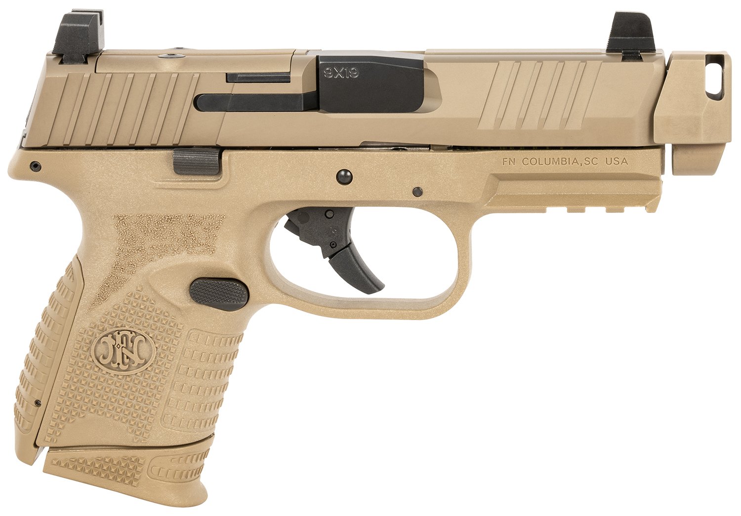 FN 66-101795 509C MRD 9mm 10+1 FDE Compensator 4.2" Barrel Semi-Auto - FN America - 9mm