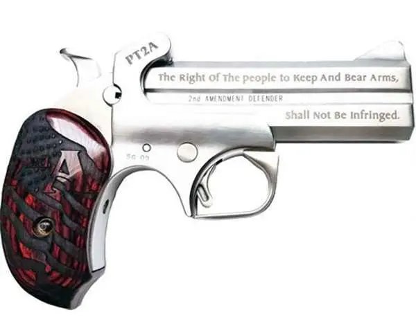 Bond Arms BA2A45/410 45LC/410 4.25" Derringer with Rosewood Grip & Leather Holster