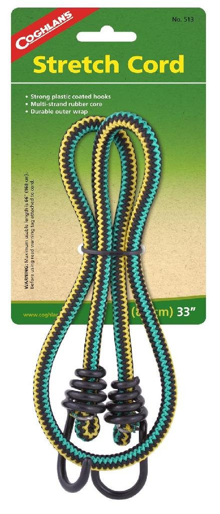 Coghlan's 33ft Stretch Cord 2413 Plastic Coated Hooks Camping