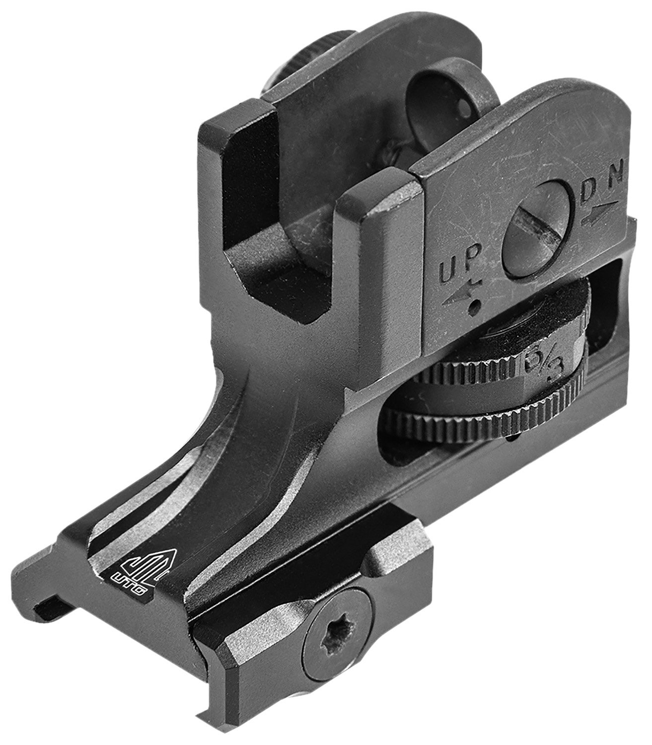 UTG MT950RS03 Super Slim Rear Sight, CNC Aluminum/Steel, Matte Black - UTG - ALUMINUM/STEEL