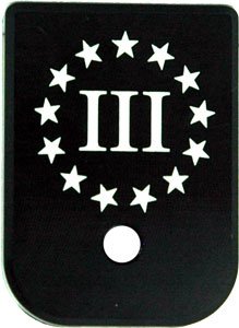 Cruxord CG055B3 Magazine Base Plate 3% Flag for Glocks