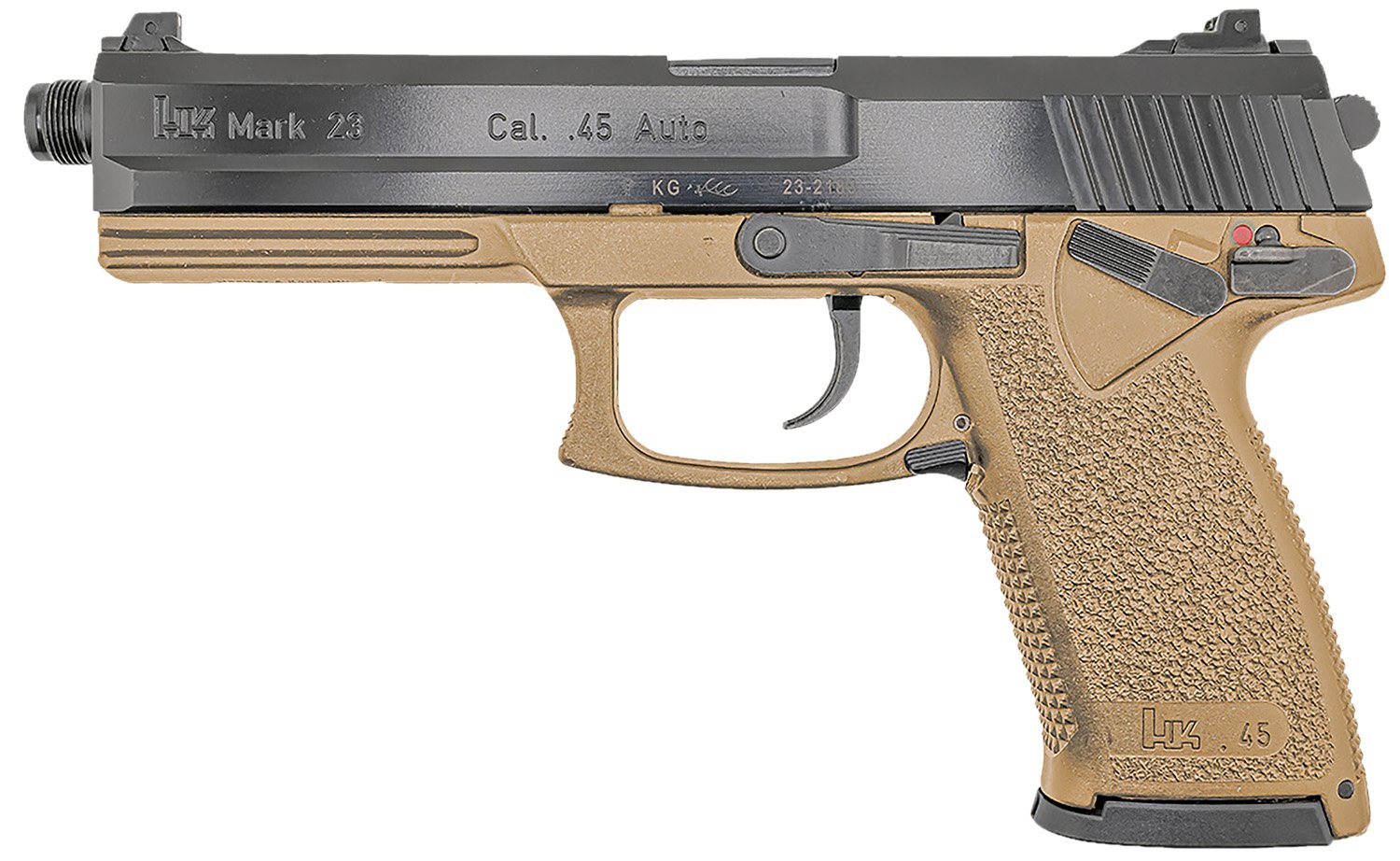 Heckler & Koch 81000869 Mark 23 .45 ACP 5.87" FDE Semi-Auto Pistol - Heckler & Koch - DA/SA