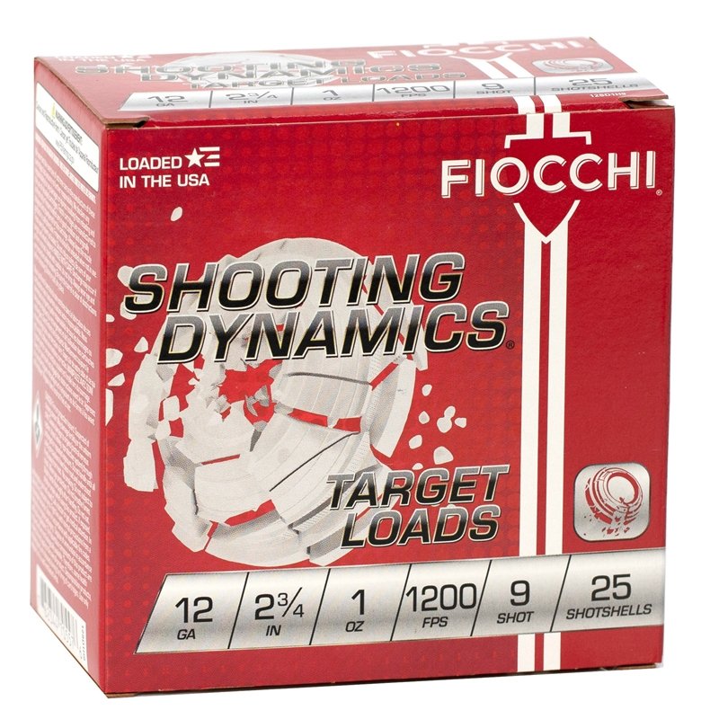 Fiocchi Exacta Heavy Shooting Dynamics Shotshells 12ga 2-3/4 in 1 oz 1200 fps #9 25/ct - Fiocchi - LEAD