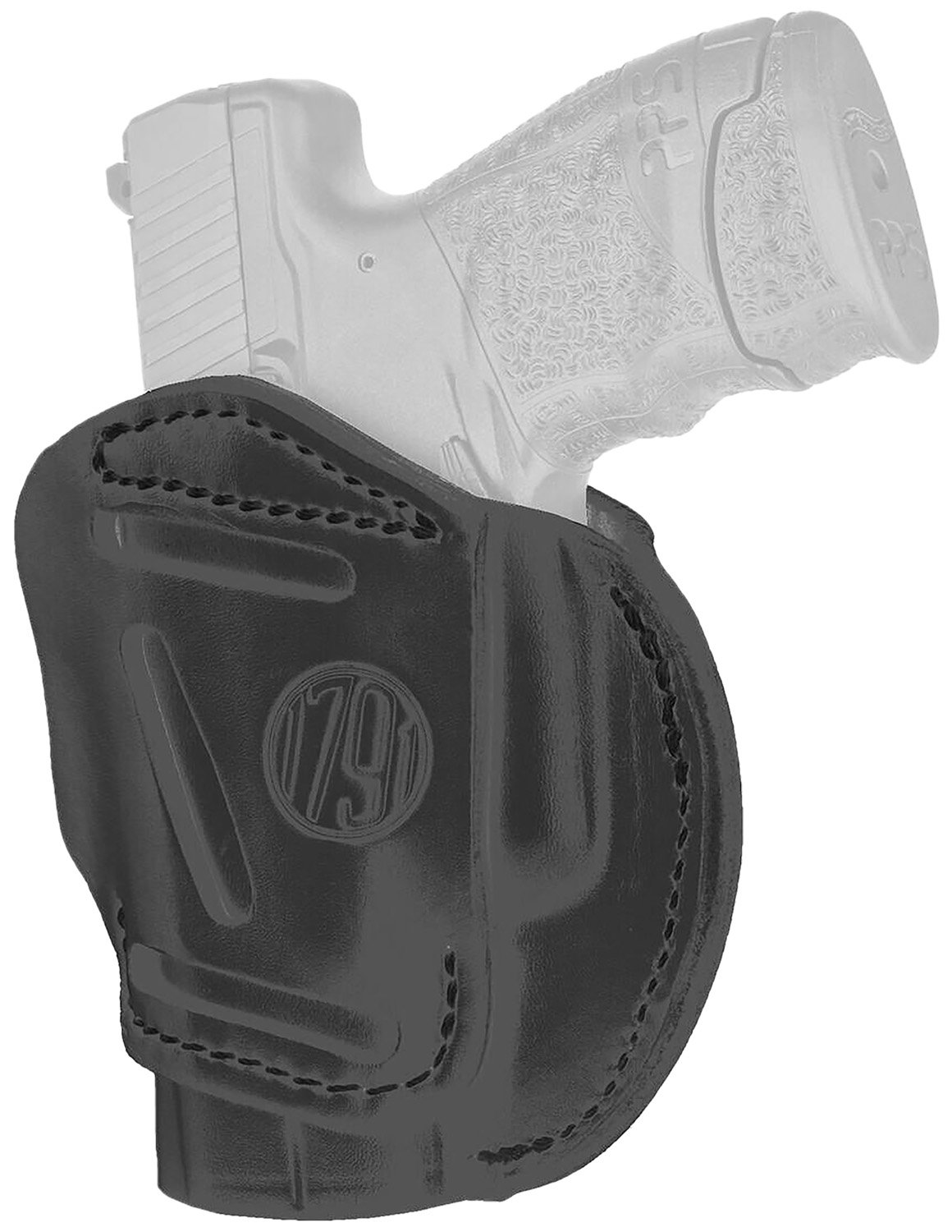 1791 Gunleather 3WH3SBLA 3-Way IWB/OWB Size 03 Stealth Black Leather... - 1791 Gunleather - STEALTH BLACK