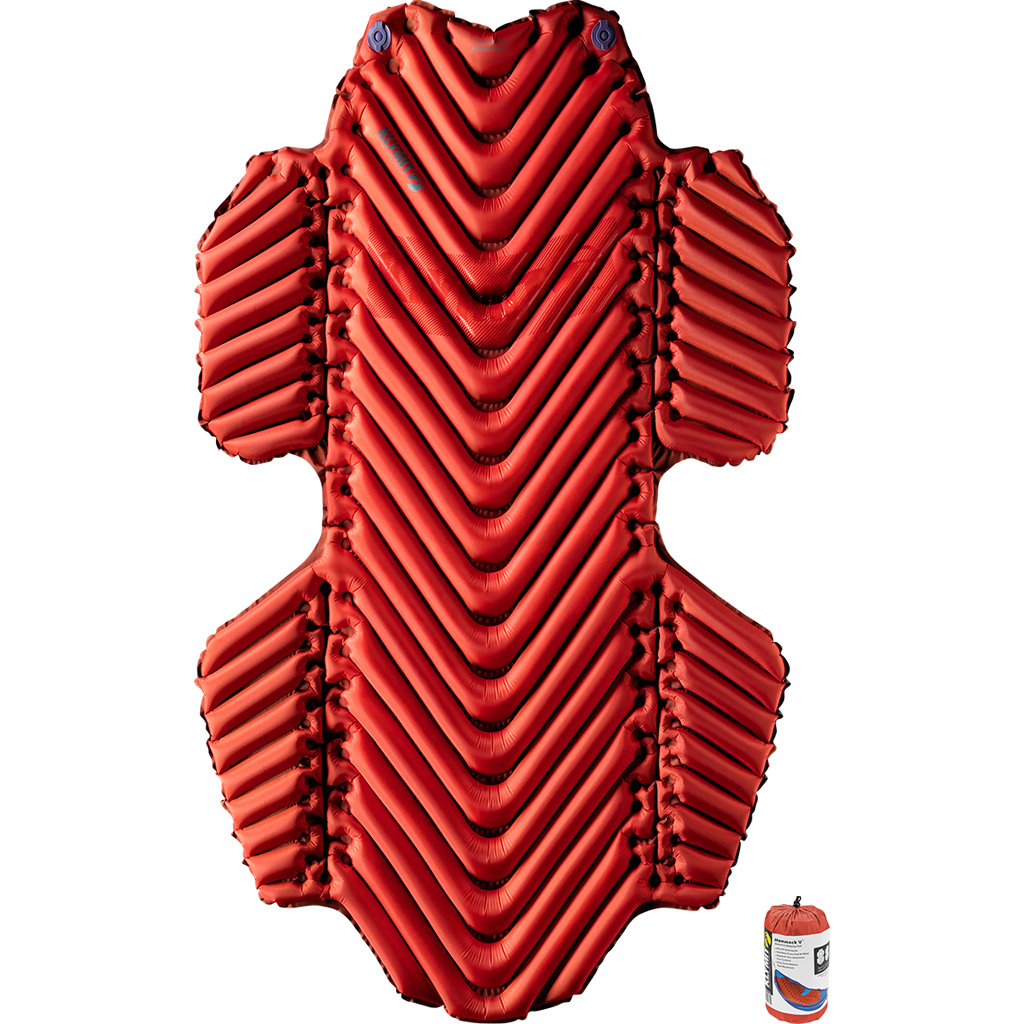Klymit 06IHRD02D Insulated Hammock V Sleeping Pad, Red, R-Value 4.5