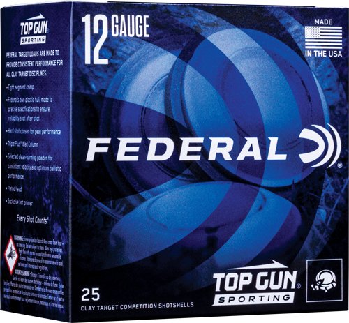 Federal TGL12 8 Top Gun Light 12ga 2.75" 2.75dr 1-1/8 #8 Shotgun Ammo - Federal Premium Ammunition - 12 Gauge