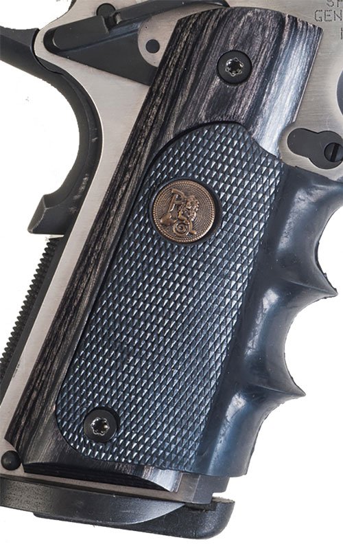 Buy Pachmayr 00433 American Legend 1911 Grips Charcoal Silvertone Wood/Rubber online