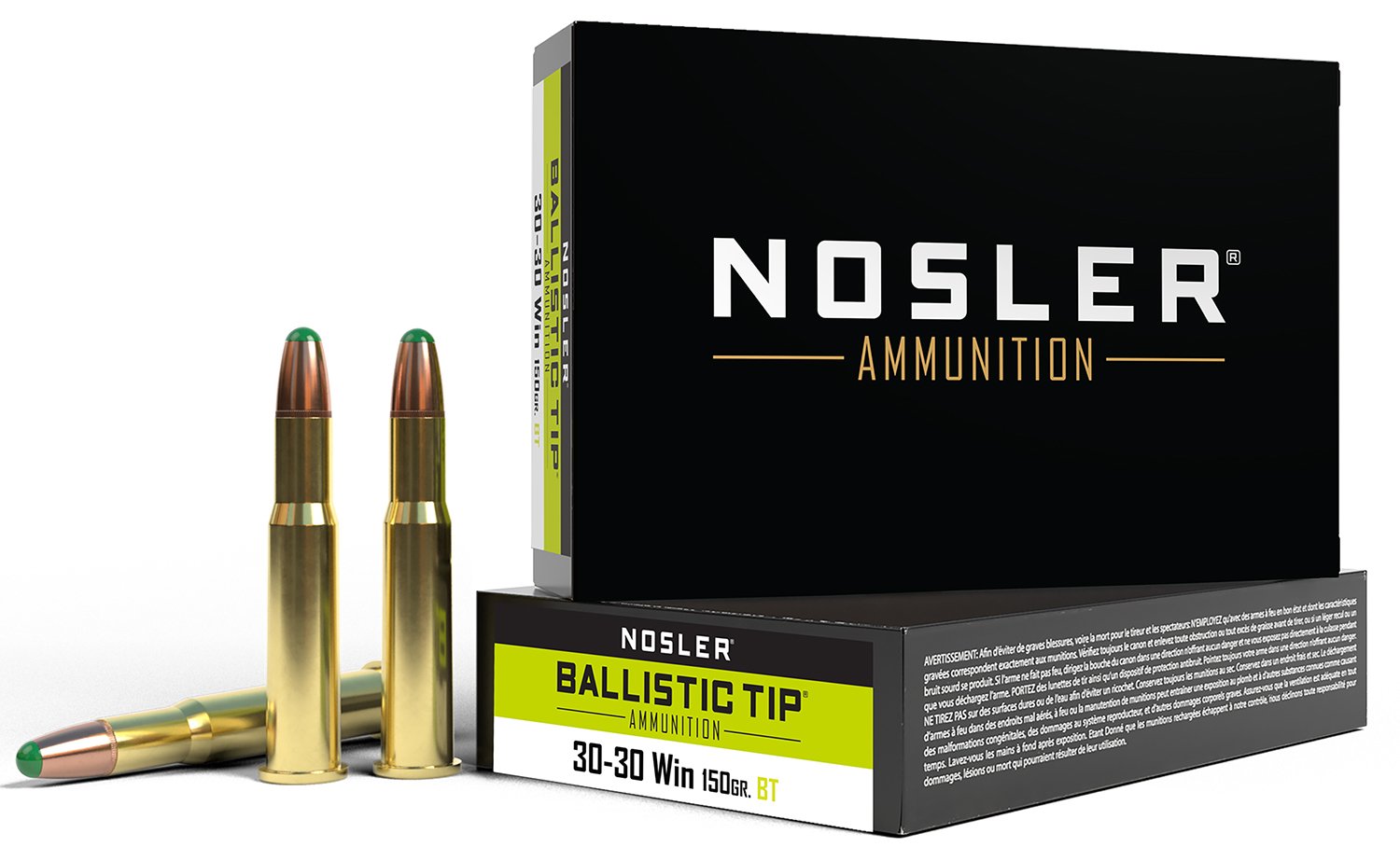 Nosler 40065 .30-30 Winchester 150 Grain Ballistic Tip Rifle Ammo - Nosler - ROUND NOSE BALLISTIC TIP